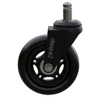 Desire2 Swivel Castor Wheels Universal Chairs 22mm 5-pack