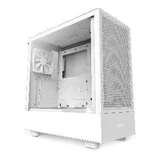 NZXT H5 Flow Matte White - Systemkabinet