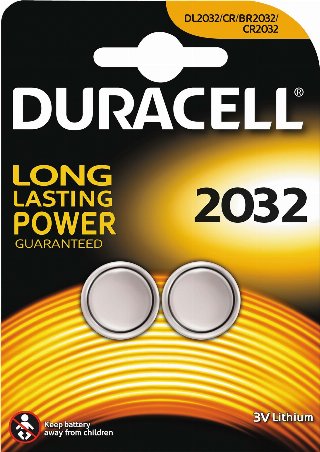DURACELL Long Lasting 3V CR2032 - 2 Pack