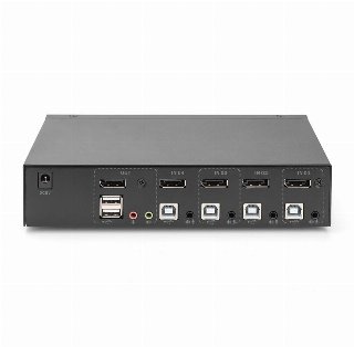 DIGITUS KVM Switch 4x1 - KVM switch - 4 porte
