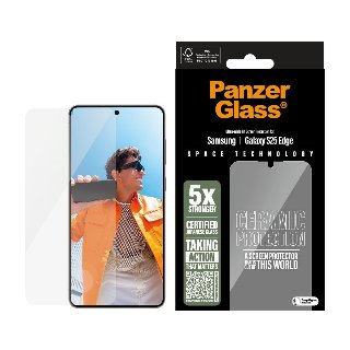 PanzerGlass Ceramic Screen Protector Samsung S25 Edge | Ultra-Wide Fit - Skærmbeskytter - glas