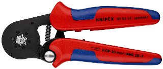 KNIPEX Selvindstillelig crimptang til kabeltyller bruneret 180 mm, 97 53 14