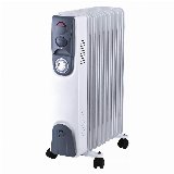 Gripo Olieradiator 2000W med 9 ribber og timer, Grå - Olie radiator