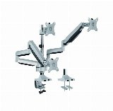 LogiLink Triple monitor mount 13–32" aluminum 2x gas spring
