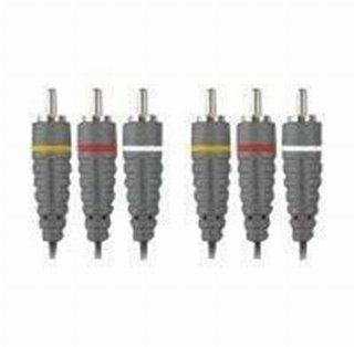 Bandridge Composite Video Kabel 3x RCA Han - 3x RCA Han 10.0 m Blå