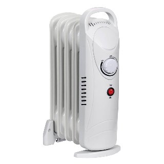 Gripo Olieradiator 500W med 5 ribber, Grå - Olie radiator