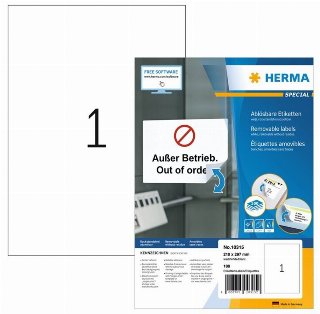 HERMA Special Etiketter A4 (210 x 297 mm) 100etikette(r)
