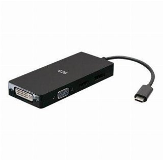 C2G USB C Multiport Adapter with HDMI DisplayPort DVI & VGA - Dockingstation