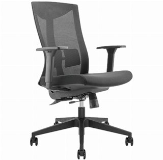 Gear4U - office chair - Stol - armstøtter - vippe - drejeled - Sort