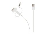 Valueline Charging / data cable USB (M) to Apple Dock Micro-USB Type B Lightning (M) 1 m white