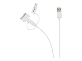 Valueline Charging / data cable USB (M) to Apple Dock Micro-USB Type B Lightning (M) 1 m white