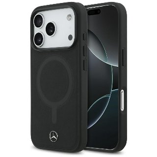 Mercedes  Plain Smooth Leather MagSafe Case for iPhone 17 Pro