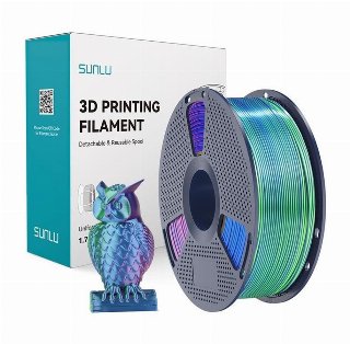 Sunlu PLA+ Silk Tri-Color Filament (blue-green-pur