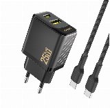 Dudao A26TCEU PD QC 25W GaN USB-A USB-C wall charger with USB-C cable