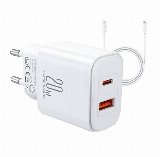 Joyroom Oplader  JR-TCF05 Flash, 20W + C to L Kabel 1m (White)