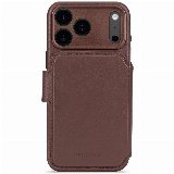 Leather Detachable WalletiPhone 17 Pro Brun