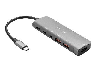 Sandberg USB-C Dock HDMI + 2xUSB-A + 2xUSB-C + PD100W