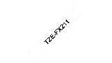 Brother TZEFX211 TZ-tape / 6mm / Sort Tekst / Hvid Tape - Fleksibel tape