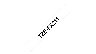 Brother TZEFX211 TZ-tape / 6mm / Sort Tekst / Hvid Tape - Fleksibel tape