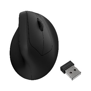 Keychron M5 8K RF Wireless + Bluetooth + USB-C Mus Sort - Lodret mus - Trådløs, kablet - Optisk