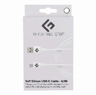 Floating Grip 0.5M SILICONE USB-C CABLE (WHITE)