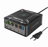 BlitzWolf BW-S28 260W 2xUSB-A 3xUSB-C 15W wireless charger (black)