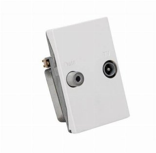 Triax Wall Outlet 2-way TD 241E White