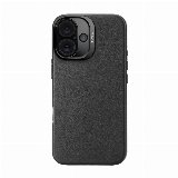 Leather BackcoveriPhone 16 Sort