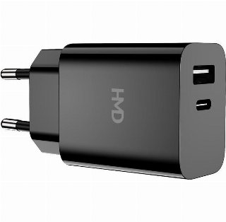 HMD Dual Port Wall Charger 30W - Strømforsyningsadapter