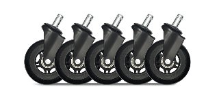 DUTZO Premium 3" Rubber Caster for IKEA Chairs