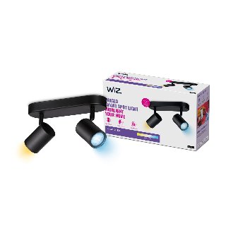 WiZ Smart Imageo spotlampe med 2 LED-spots, Justerbart Varmt til Koldt Hvidt lys, sort - Lysrem