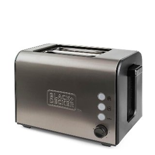 Black & Decker Brødrister Toaster 2-Slice Brushed Steel