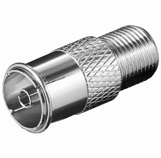 Pro F-adapter: F female > Coaxial female