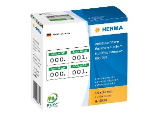 HERMA Selvklæbende nummermærkater 15 x 22 mm 2000etikette(r)