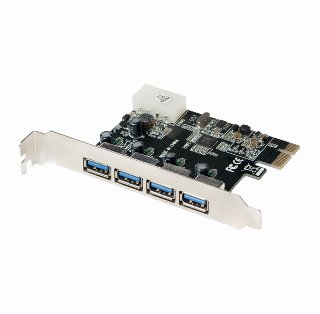 LogiLink USB 3.0 4-Port PCI Express Card - USB-adapter