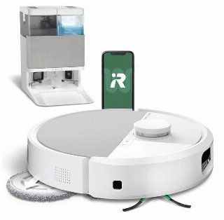 iRobot Robotstøvsuger Roomba Plus 505 Combo-robot + AutoWash™-dock – Hvid