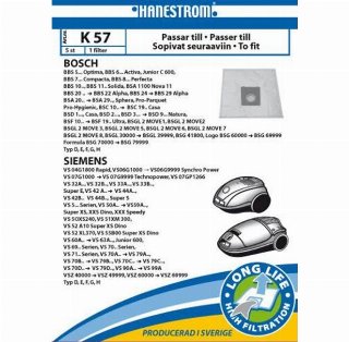 hanestroem Vacuum Cleaner Bags K57