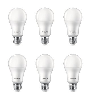 Philips LED pære 13W/827 (100W) mat 6-pak E27