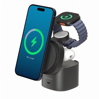 ALOGIC PowerPod 4-in-1 Qi2 Fast Wireless Charging Stand - Trådløs opladningsstander