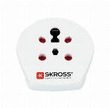 SKross Country Travel Adapter India-Israel-Denmark to Europe