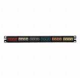 PANDUIT NK,Modular,PP,Flad,24P,1RU,EA, sort - Patch-panel