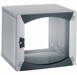 Schneider Electric Actassi 19'' vægrack med glasdør 600x600x646 mm 12HE, lysegrå