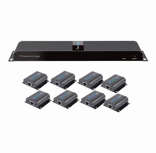 IC INTRACOM techly HDMI 1x8 Extender Splitter over CAT6/6a/7 50m with IR pass-back - Video/audio/infrarød forlænger