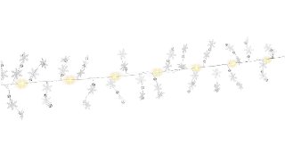 Goobay Silver Wire String Light ''Snowflakes'' with 10 LEDs
