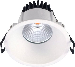 Nordtronic Velia indbygningsspot rund 10,9W LED 3000K, mat hvid