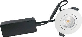 Nordtronic Low ECO indbygningsspot rund 6W 3000K, mat hvid