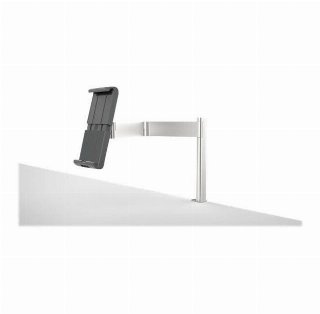 DURABLE Bordstander til tablet. Med bordklemme og fleksibel bærearm til montering på et skrivebord.