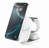 Belkin UltraCharge 25w Qi2 3in1 Magnetic Charger - Trådløs opladningsstander + AC-strømadapter