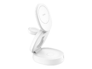 Belkin BoostCharge wireless charging stand - Trådløs opladningsstander + AC-strømadapter