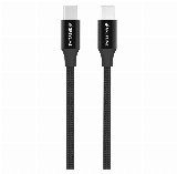 GreyLime Braided USB-C to USB-C 60W Cable Black 1 m